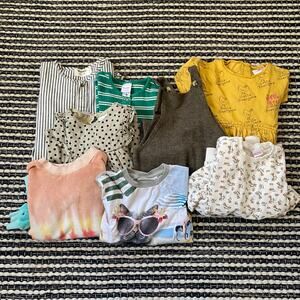 🌿Girls 8P Clothing Mix Lot Bundle Zara Go Gently Molo Hanna Andersson Sz 3-6Y